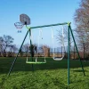 Balançoires deux agrès avec panier de basket