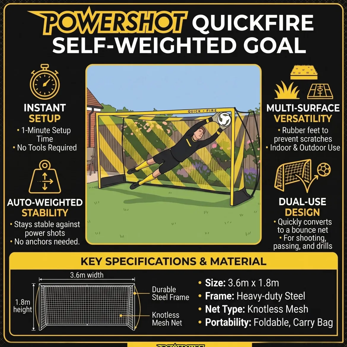 But autolesté QuickFire® - 3,6m x 1,8m