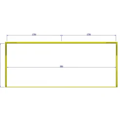But de beach soccer 5,5 X 2,2 m transportable