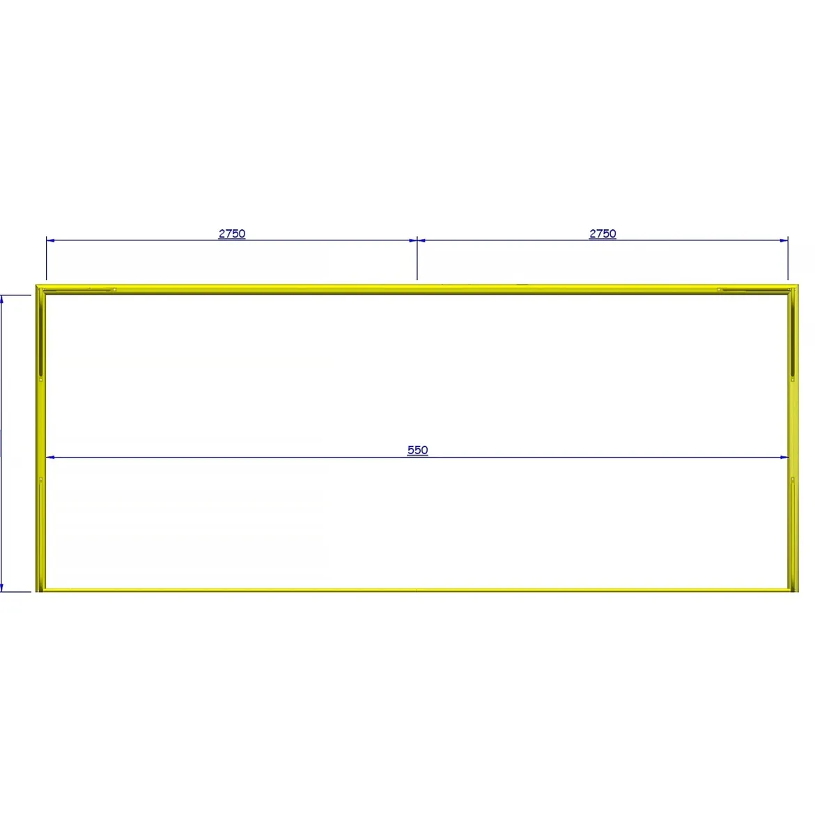 But de beach soccer 5,5 X 2,2 m transportable
