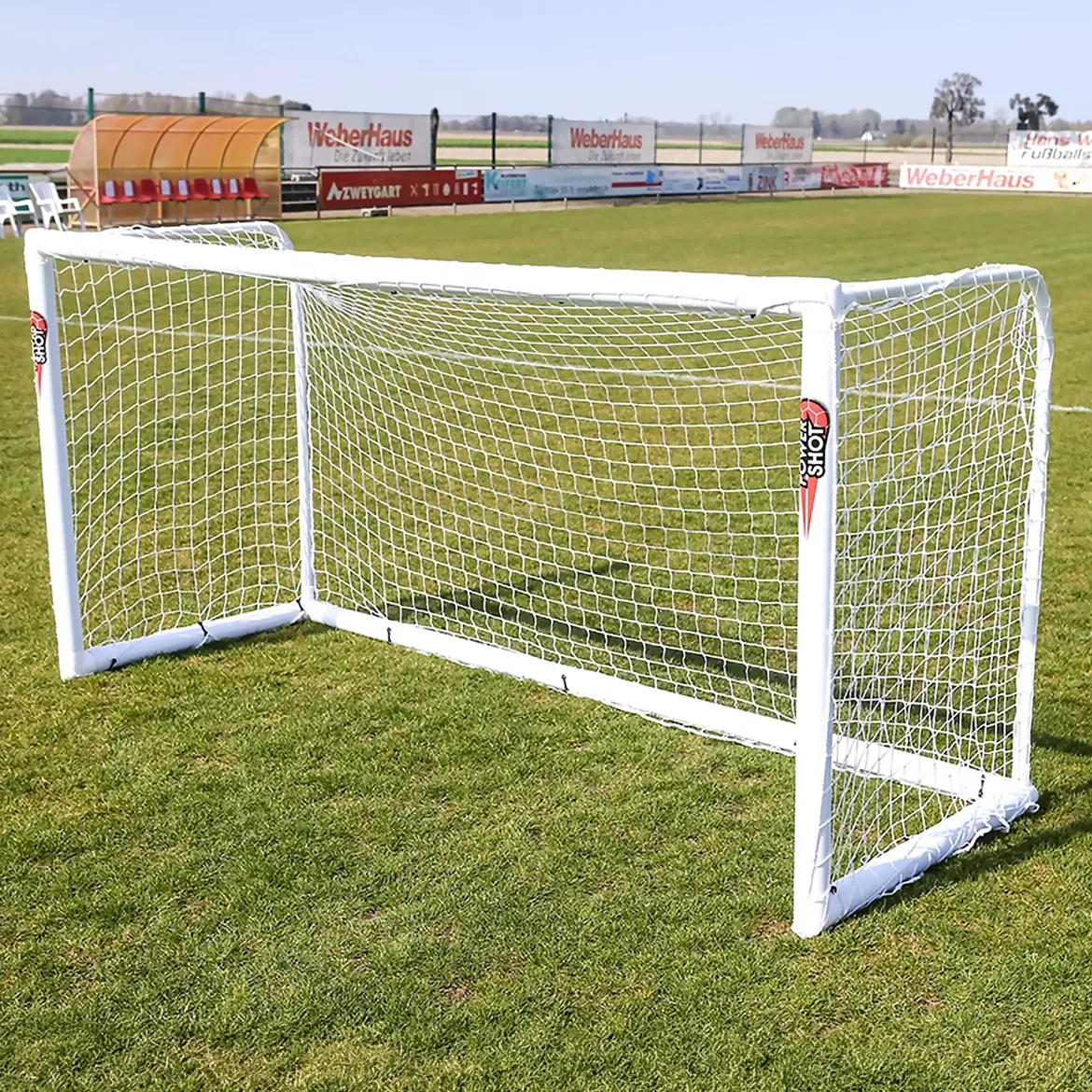 But de football STADIUM - 2.4m x 1.2m - uPVC - Blanc