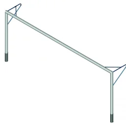 But de foot à 8 - À sceller - Aluminium - PROFESSIONNEL - 5 x 2 m