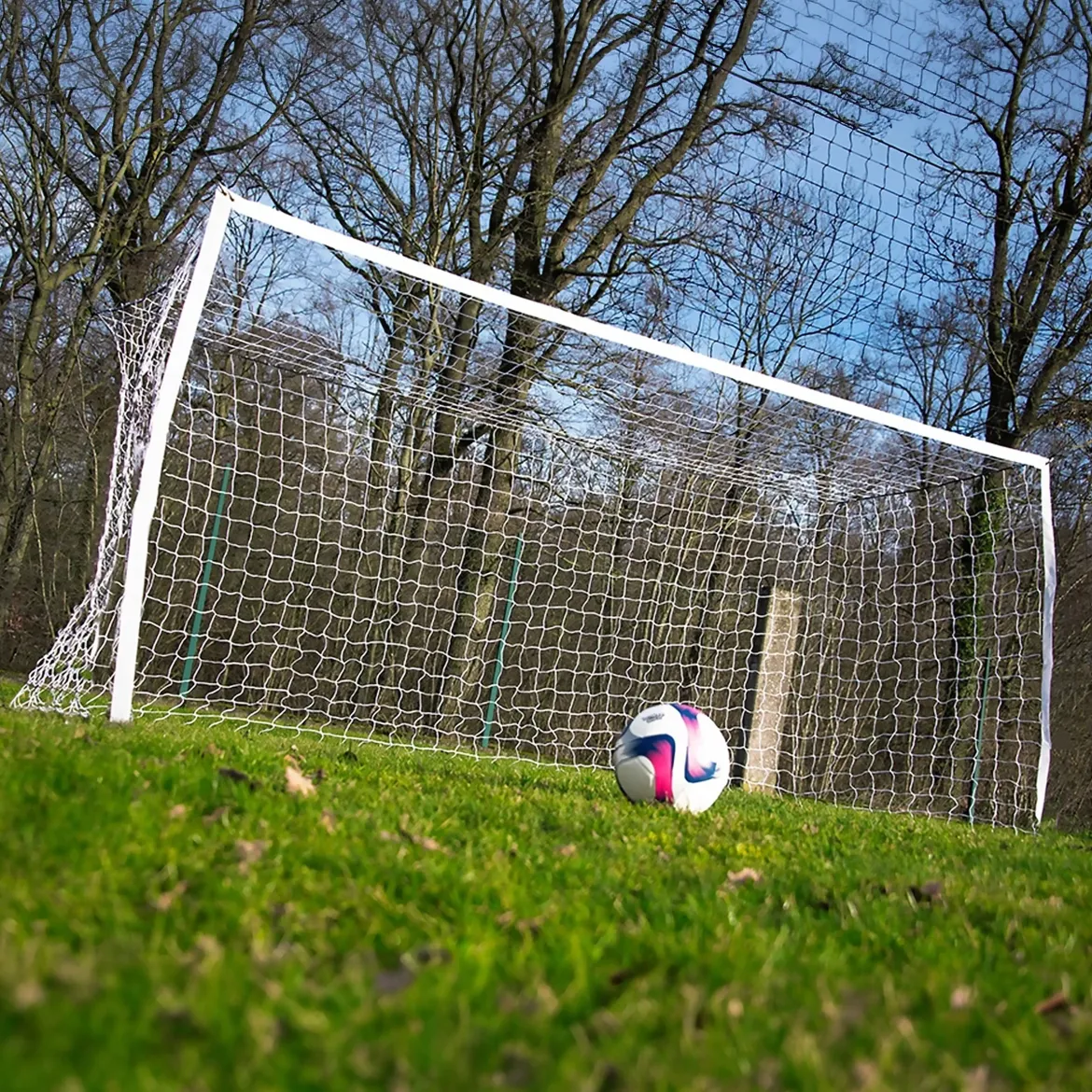 But de foot - 3,70 x 1,80 m - filet de protection intégré 6,50 x 3 m