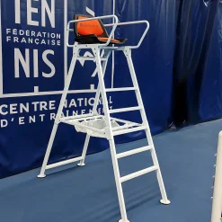 Chaise d'arbitre en aluminium compétition blanc