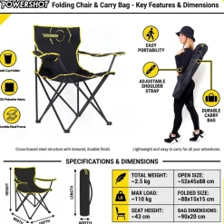 Chaise pliante avec sac de transport