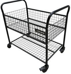 Chariot de stockage avec roues et poignées