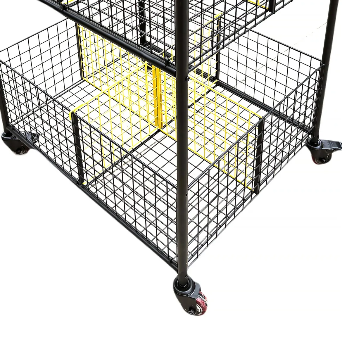 Chariot de stockage à roulettes avec sections, 840 x 700 x 1200 mm