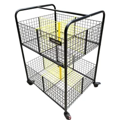 Chariot de stockage à roulettes avec sections, 840 x 700 x 1200 mm