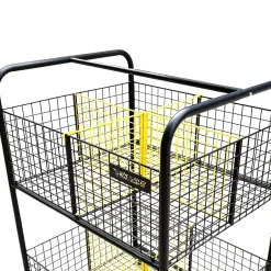 Chariot de stockage à roulettes avec sections, 840 x 700 x 1200 mm
