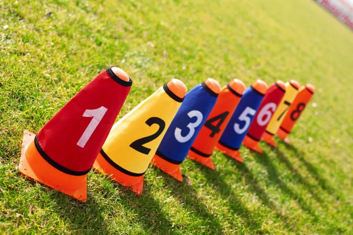 Cols de cônes numérotés