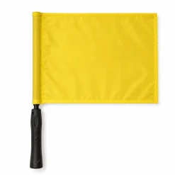Drapeau d’arbitre de football professionnel – rouge et jaune haute visibilité