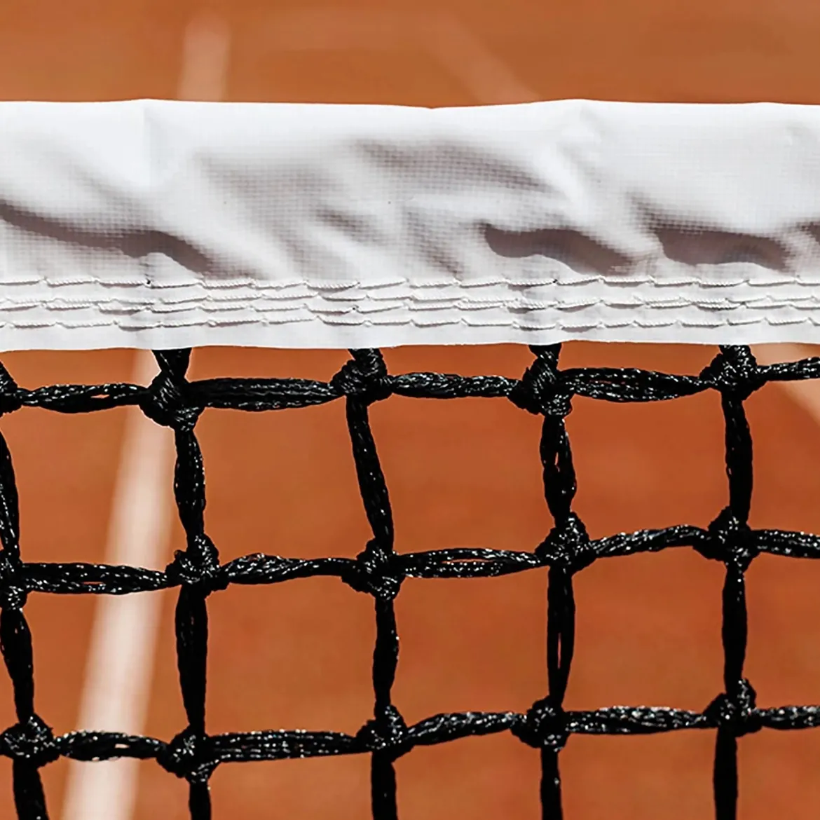 Filet de tennis expert 3,5mm- mailles doubles - Terre battue