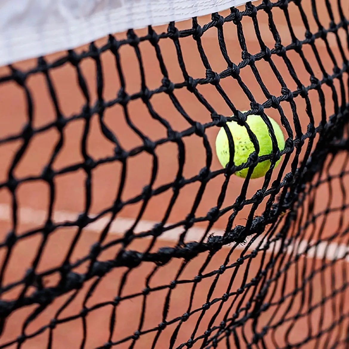 Filet de tennis expert 3,5mm- mailles doubles - Terre battue