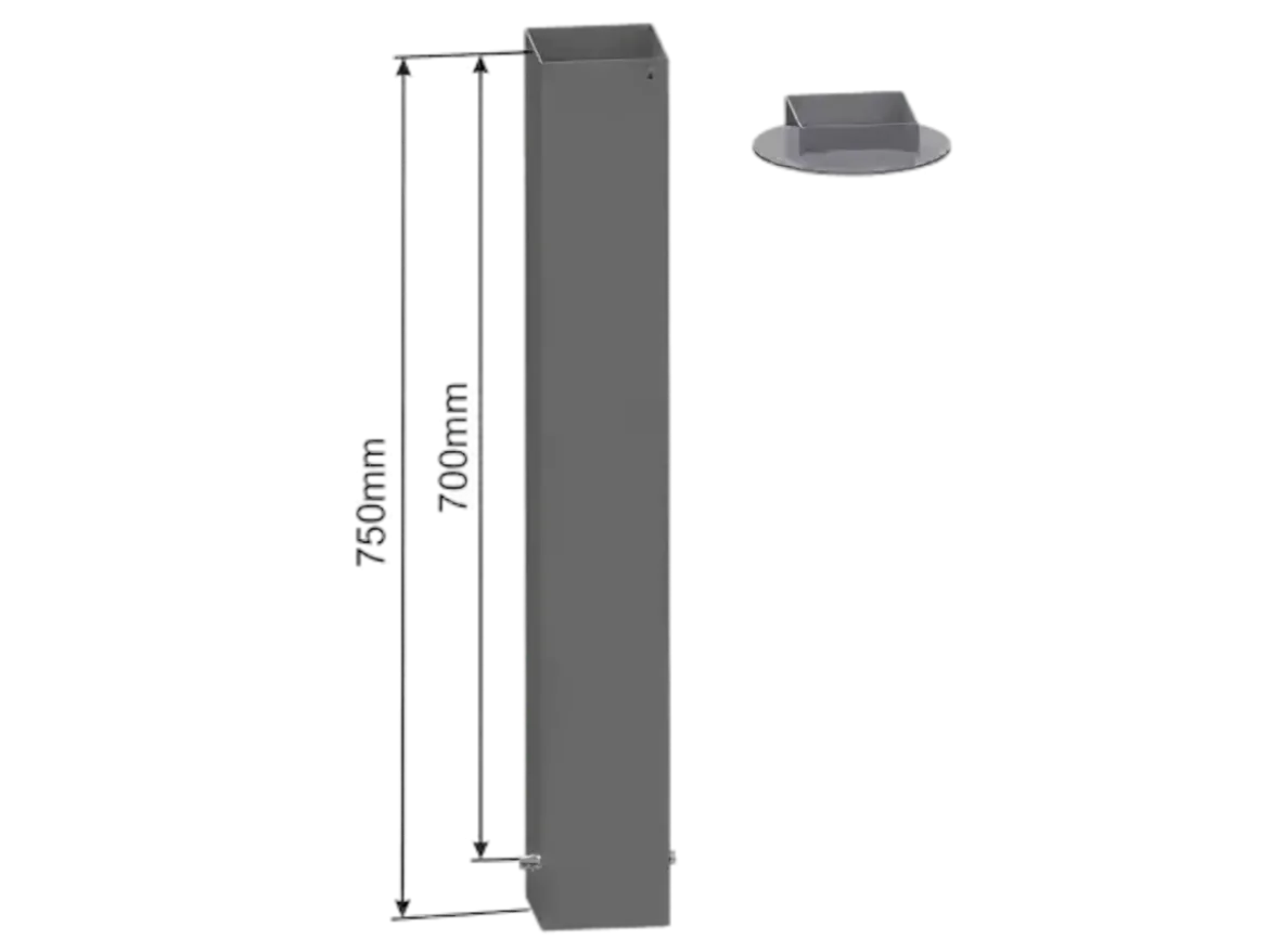 Fourreaux de fixation pour but de basket - 100 x 100 m