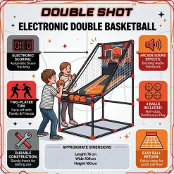 Jeu d'arcade de basketball à double panier