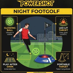 Kit de 3 cibles de FOOT GOLF avec cibles lumineuses