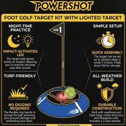 Kit de 3 cibles de FOOT GOLF avec cibles lumineuses