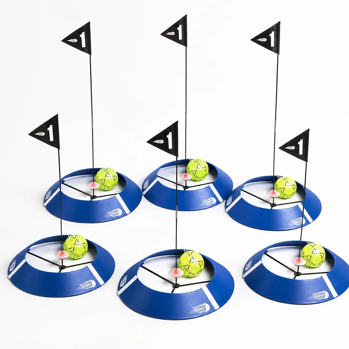 Kit de 6 cibles de FOOT GOLF avec cibles lumineuses