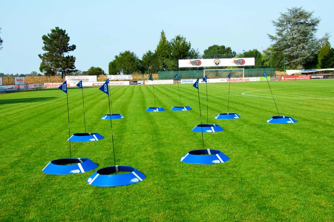 Kit de 10 cibles de FOOT GOLF avec cibles lumineuses