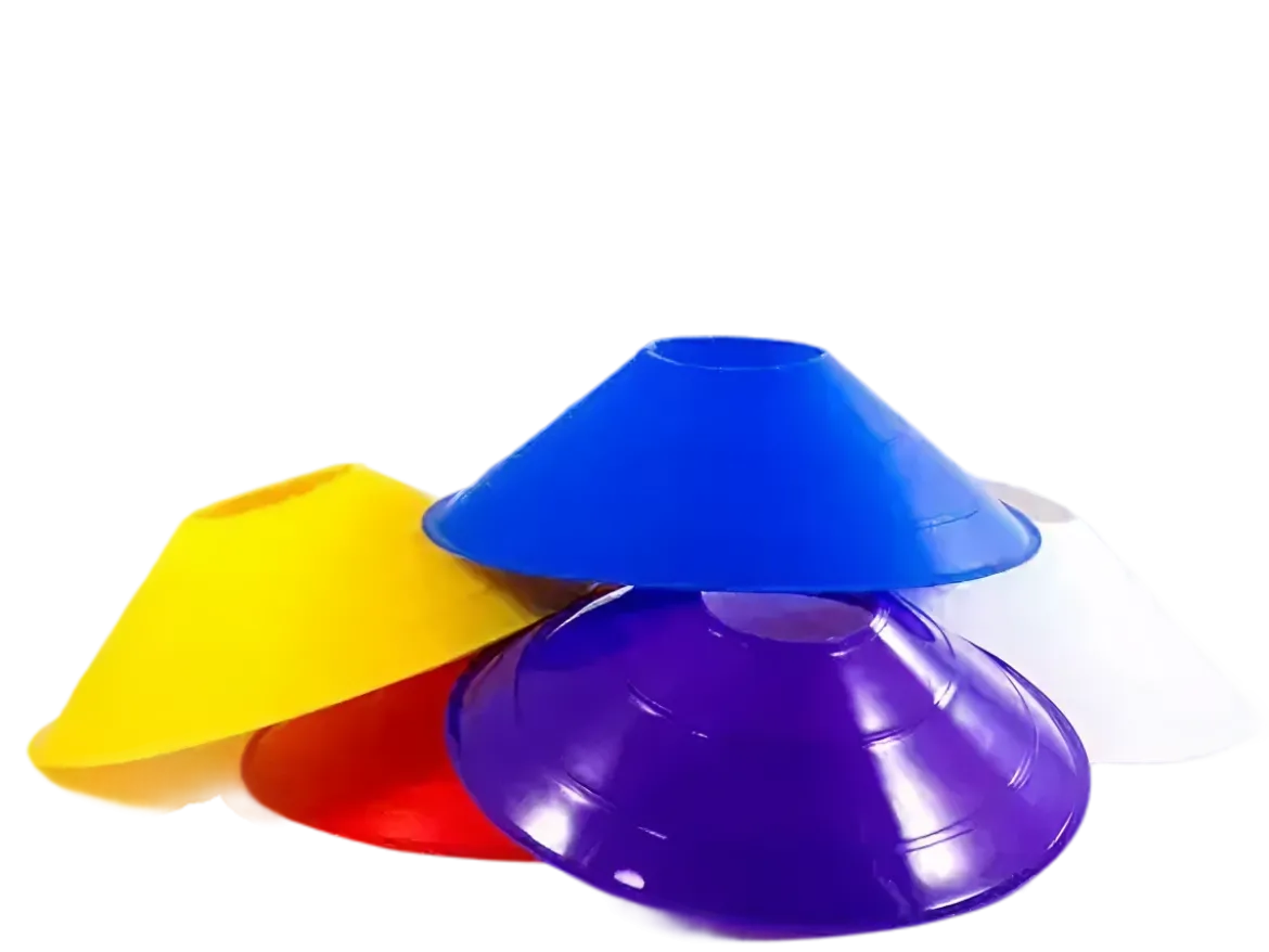 Lot de 100 balises/soucoupes/cones de délimitation