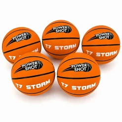 Lot de 5 ballons de basket Storm T7 - Pompe et sac de rangement OFFERTS
