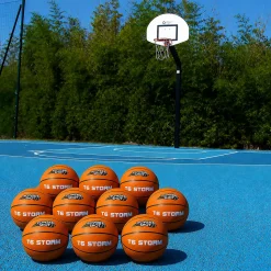 Lot de 10 ballons de basket Storm T6 - Pompe et sac de rangement OFFERTS