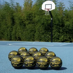 Lot de 10 ballons de basket Street 3v3 - Pompe et sac de rangement OFFERTS !