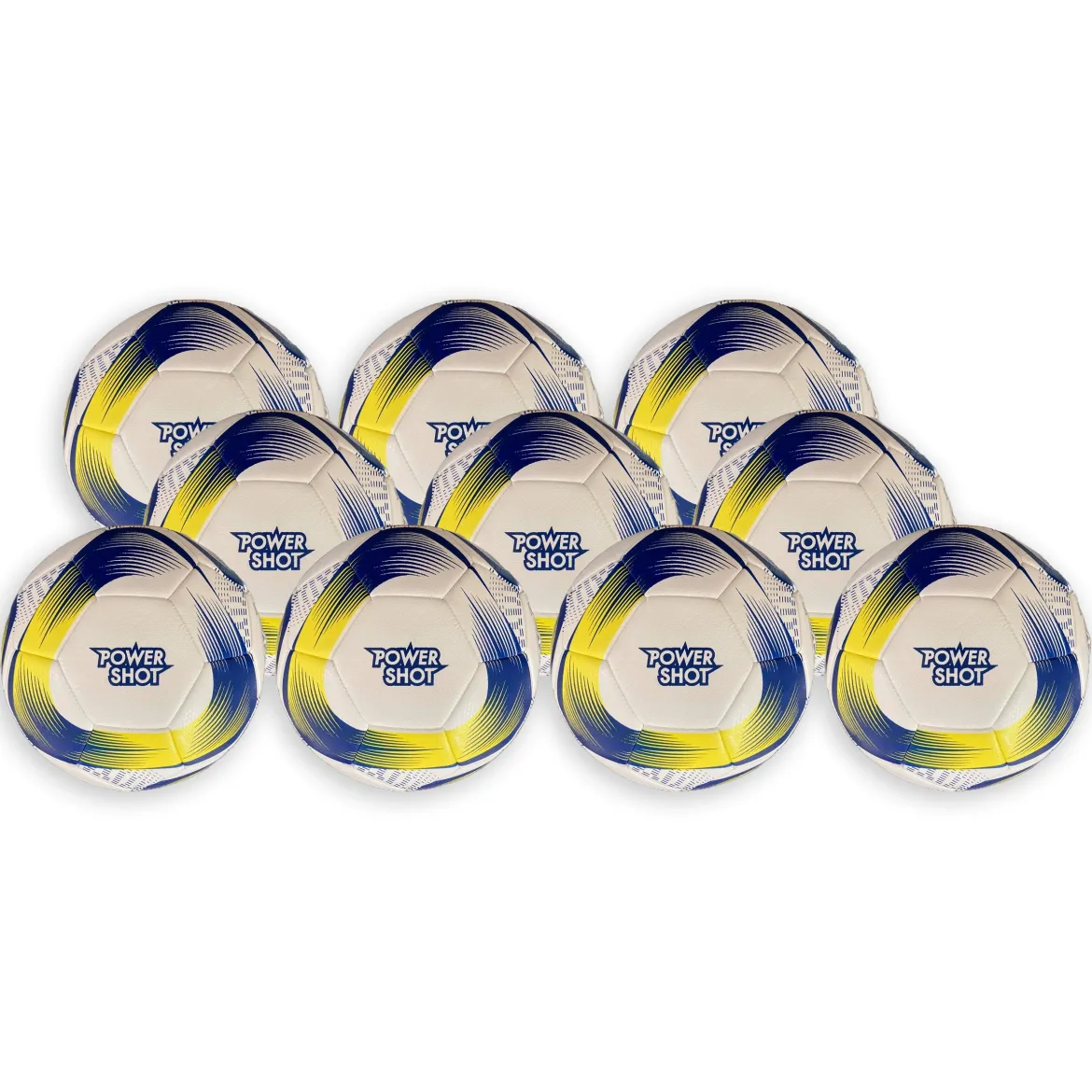 Lot de 10 ballons Powershot Taille 3 - Pompe et sac de rangement OFFERTS