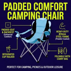 Lot de 2 chaises de camping haut de gamme - Confort maximal