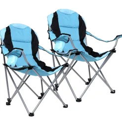 Lot de 2 chaises de camping haut de gamme - Confort maximal