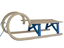 Luge escargot en bois pliable avec siège - 100cm