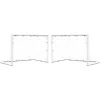 Paire de but de foot - 1,2m x 0,8m - uPVC - Blanc