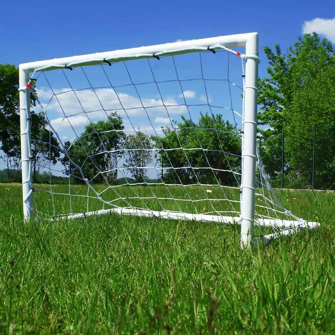 Paire de but de foot - 1,2m x 0,8m - uPVC - Blanc