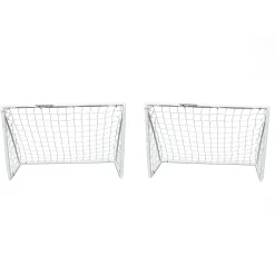 Paire de buts de foot - 1,8 x 1,2m - uPVC - Blanc