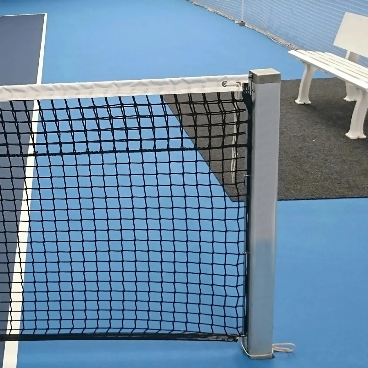 Paire de poteaux de tennis carrés amovibles en aluminimum