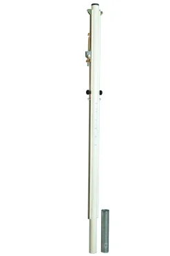 Poteau de volleyball central Ø acier 90mm - Plusieurs terrains - Avec fourreaux