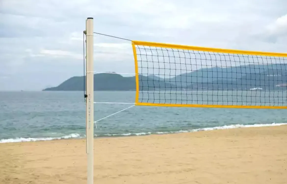 Poteaux de beach volley PRO - acier galvanisé 90mm