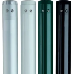 Poteaux de tennis ronds amovibles - aluminium avec fourreaux