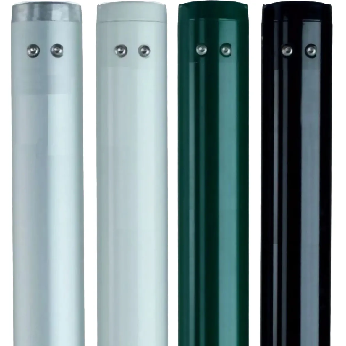 Poteaux de tennis ronds amovibles - aluminium avec fourreaux