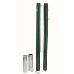 Poteaux de tennis ronds amovibles - aluminium avec fourreaux