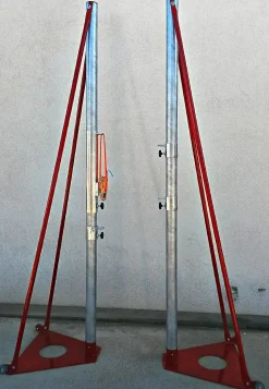 Poteaux de volleyball transportable professionnelle en acier