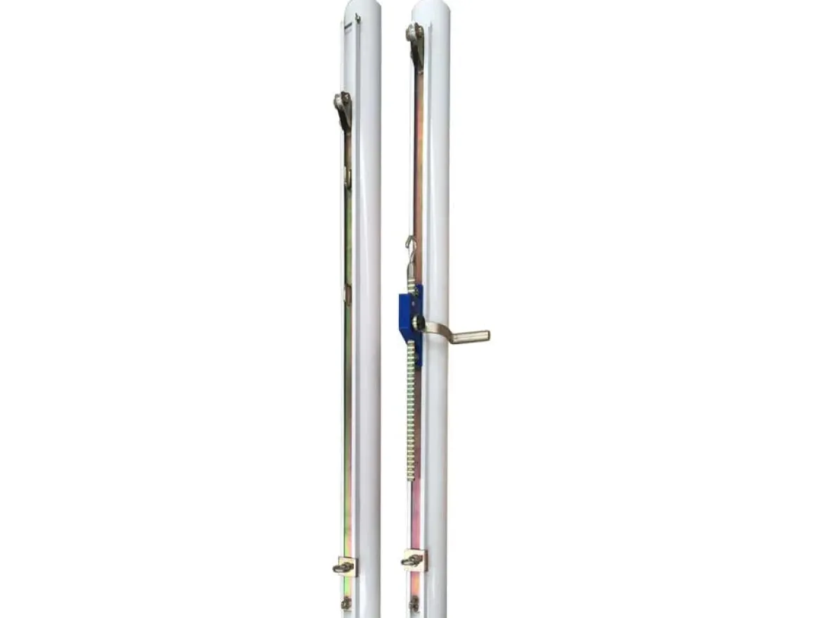 Poteaux multisports acier ø 90mm - Volleyball/Tennis/Badminton - Avec fourreaux