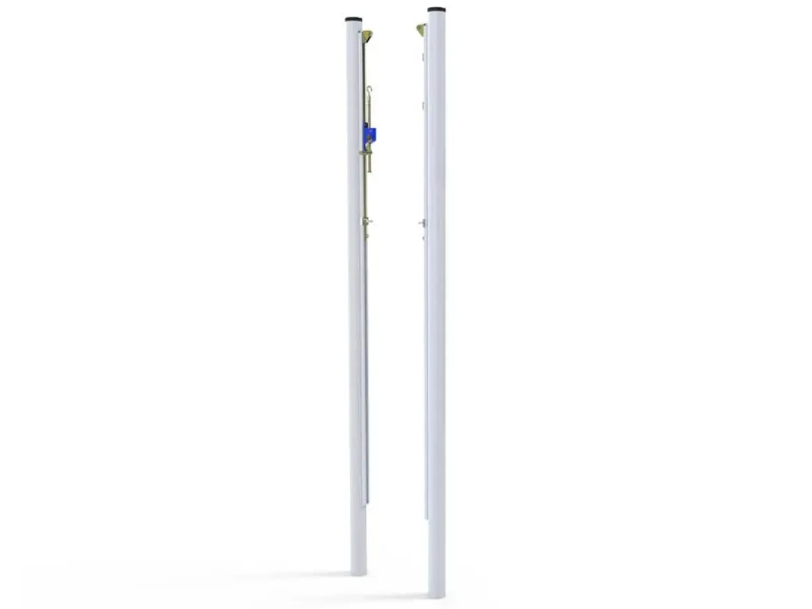 Poteaux multisports acier ø 90mm - Volleyball/Tennis/Badminton - Avec fourreaux
