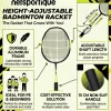 Raquette de badminton réglable en hauteur