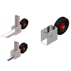 Roues - Pour but de foot à 8 transportable