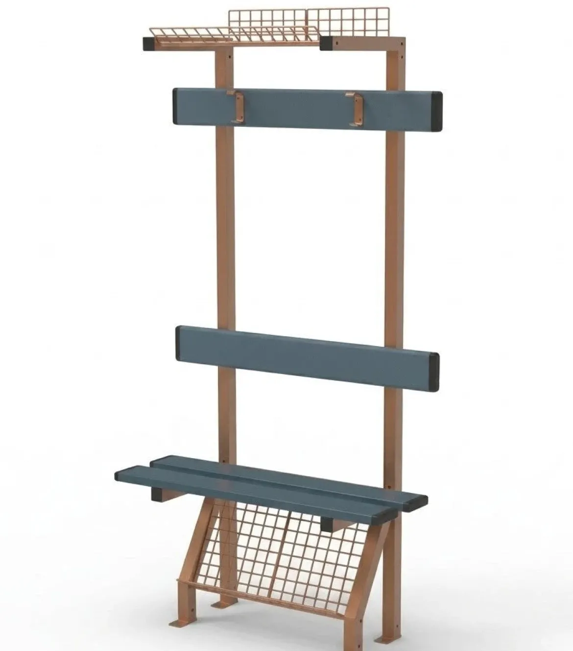 2-Seater Sports Facility Bench with wire - 83,5 x 146,5 x 33,8 cm